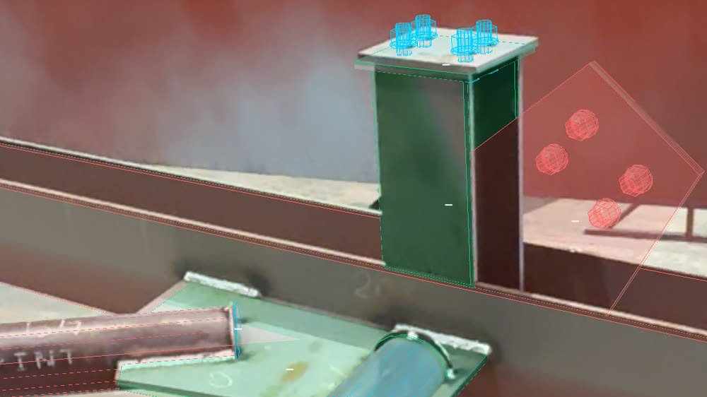 ValidAR overlays the model on the real assembly and marks in red a plate that is out of position